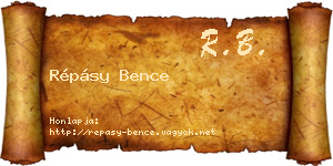 Répásy Bence névjegykártya